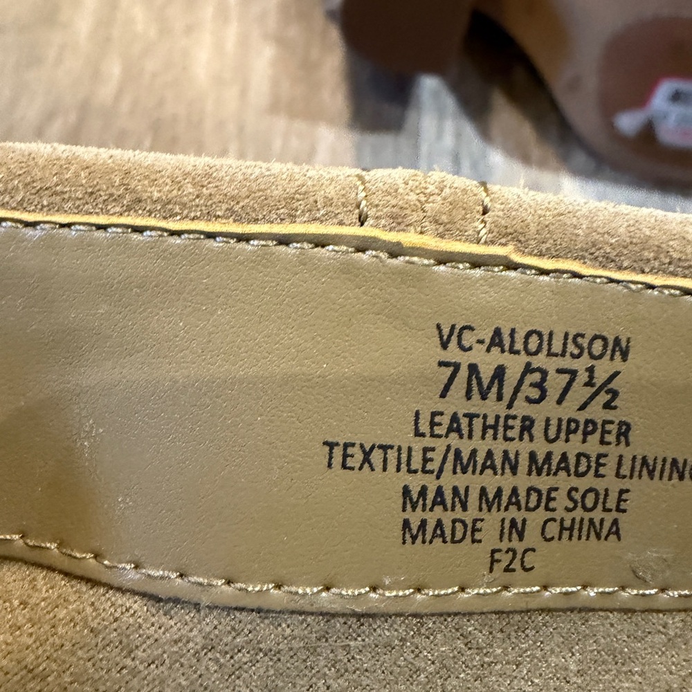 Vince Camuto Camel Suede Ankle Booties - Picture 4 of 5